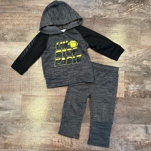 Koala Kids “Unstoppable” Football Gray and Green Baby Toddler Outfit 12-18 Month